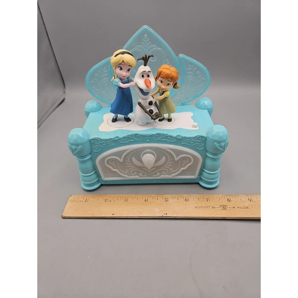 Disney Frozen Do You Want to Build A Snowman Jewelry Music Box Elsa Anna Olaf